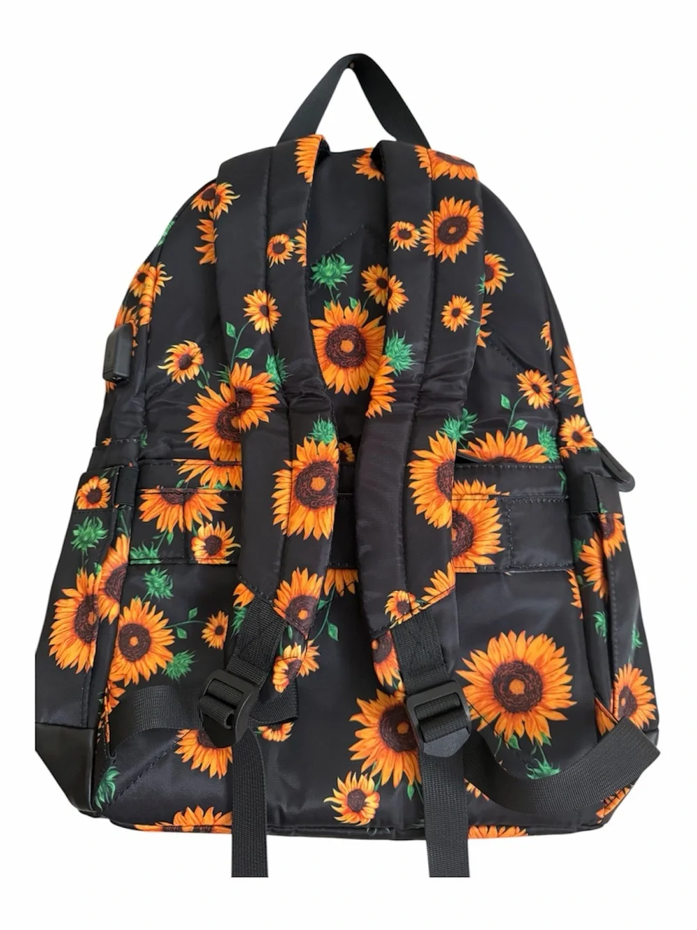 NWOT Sunflower Print Black Backpack by Mosiso